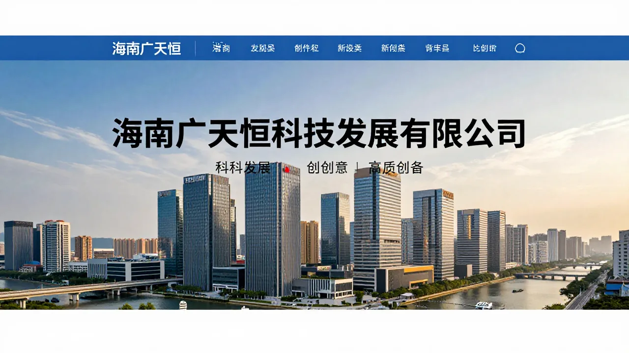 海南广天恒科技发展有限公司 首页主视觉